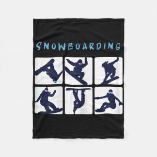Snowboard Tricks Snowboarding Snowboarder Winter S Fleece Blanket
