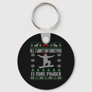 Snowboard Ugly Christmas Snowboarding Gift Snowboa Keychain