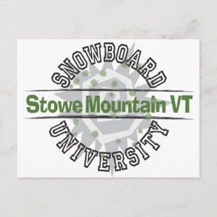 Snowboard University - Stowe Mountain VT Postcard