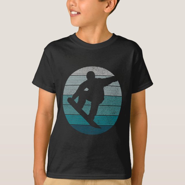 Snowboard Vintage Retro Freestyle Snowboarding Gif T-Shirt (Front)