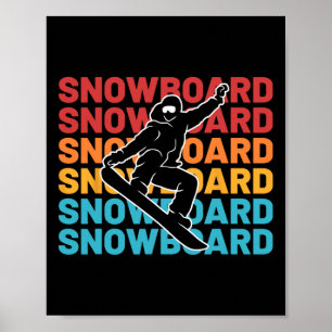 Snowboard Vintage Winter Sports Alpine Skiing Snow Poster