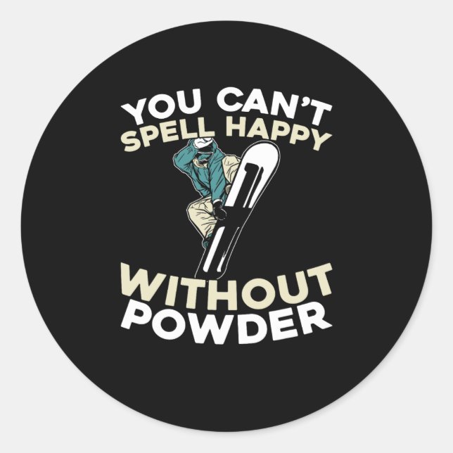 Snowboard Winter Sports - Snowboarding Snowboarder Classic Round Sticker (Front)