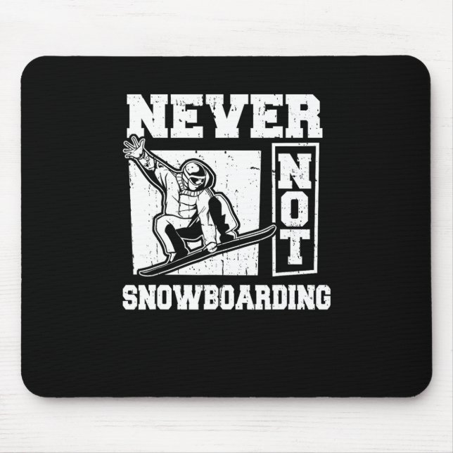 Snowboard Winter Sports - Snowboarding Snowboarder Mouse Pad (Front)
