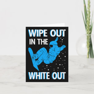 Snowboard Wipe Out In The White Out Ski Resort Sno Card