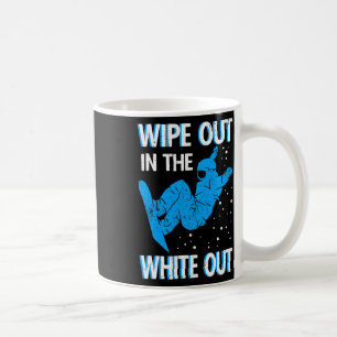 Snowboard Wipe Out In The White Out Ski Resort Sno Coffee Mug