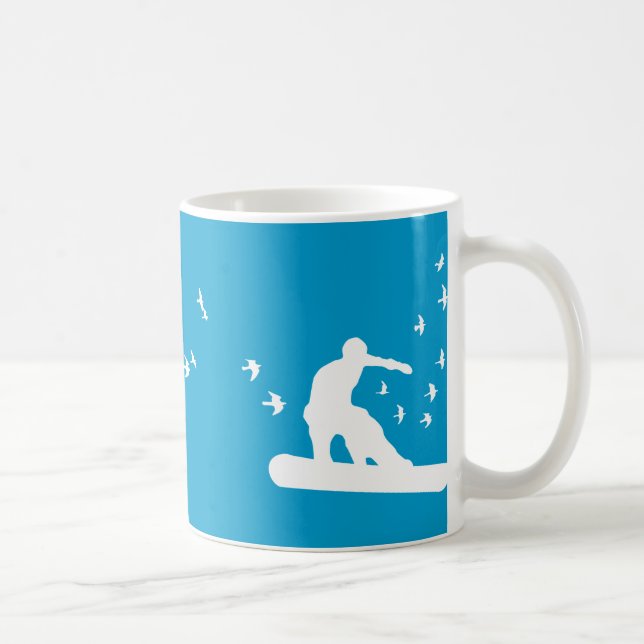 snowBOARD with birds Coffee Mug (Right)