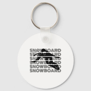 Snowboard Women Snowboarding Snowboarder 1 Keychain