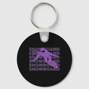 Snowboard Women Snowboarding Snowboarder 2  Keychain