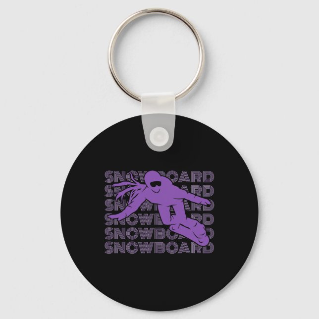Snowboard Women Snowboarding Snowboarder 2  Keychain (Front)