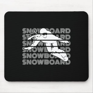 Snowboard Women Snowboarding Snowboarder Mouse Pad