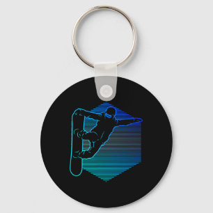 Snowboard Women's Snowboarding Snowboarder Keychain