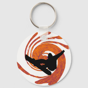 Snowboard zone of keychain
