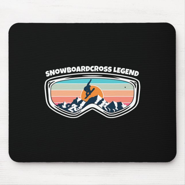Snowboardcross Snowboarding Goggles As Snowboardcr Mouse Pad (Front)