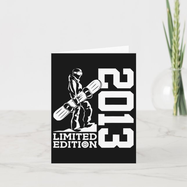 Snowboarder 12th Birthday Snowboard 2013 Snowboard Card (Front)