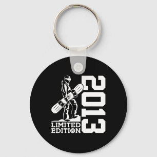 Snowboarder 12th Birthday Snowboard 2013 Snowboard Keychain