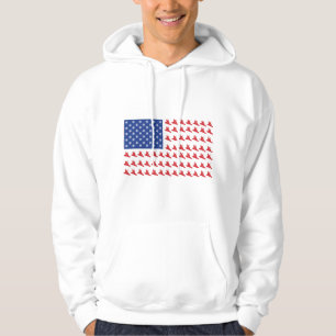 Snowboarder American Flag Hoodie