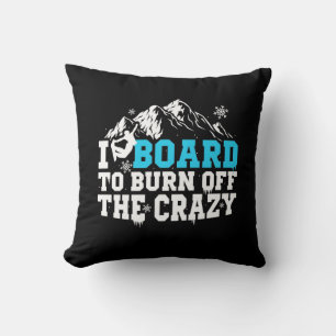 Snowboarder Board To Burn Off The Crazy Throw Pillow