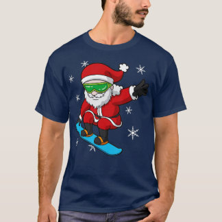 Snowboarder Christmas Santa Claus Snowboard Snowbo T-Shirt