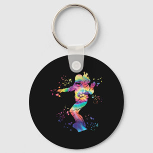 Snowboarder Colorful Snowboard Snowboarding 18  Keychain