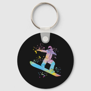 Snowboarder Colorful Snowboard Snowboarding 4  Keychain