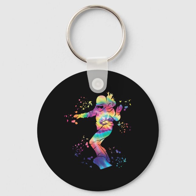 Snowboarder Colourful Snowboard Snowboarding 18  Keychain (Front)