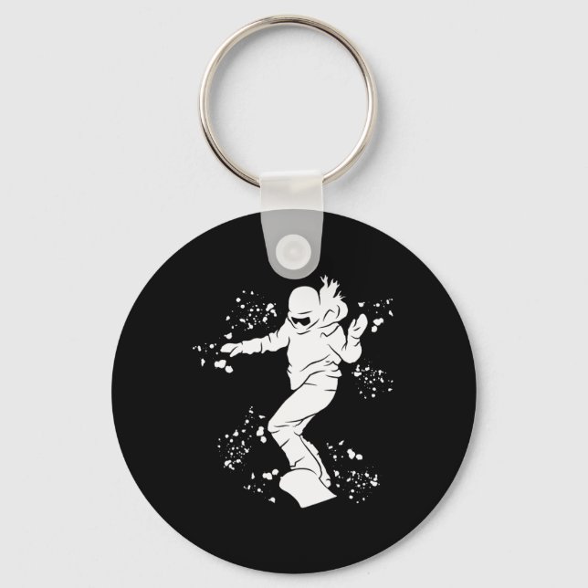 Snowboarder Colourful Snowboard Snowboarding 23  Keychain (Front)
