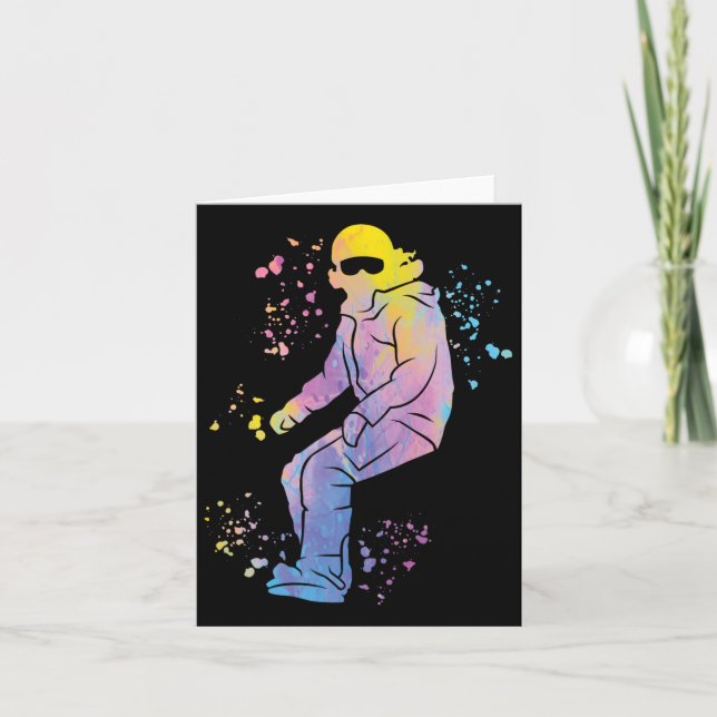 Snowboarder Colourful Snowboard Snowboarding 24  Card (Front)