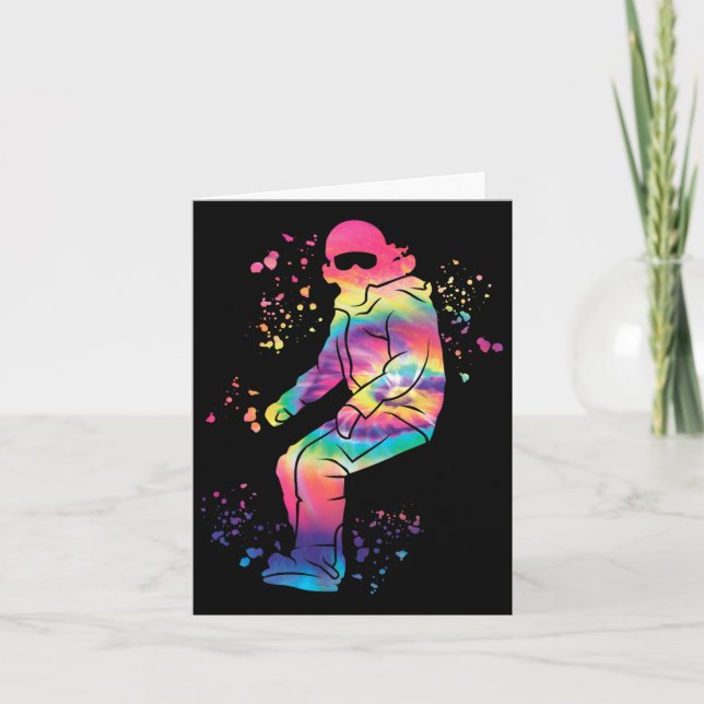 Snowboarder Colourful Snowboard Snowboarding 35  Card (Front)