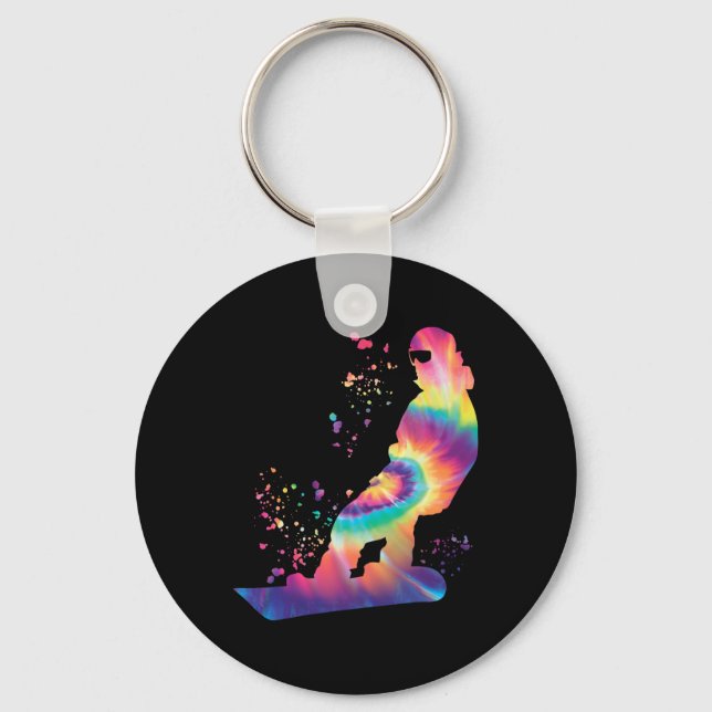 Snowboarder Colourful Snowboard Snowboarding 40  Keychain (Front)