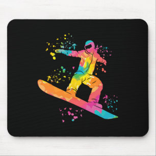 Snowboarder Colourful Snowboard Snowboarding 44  Mouse Pad