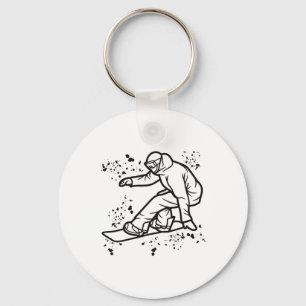 Snowboarder Colourful Snowboard Snowboarding &#   Keychain
