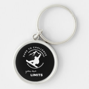 Snowboarder & "Dare to challenge your own limits"  Keychain