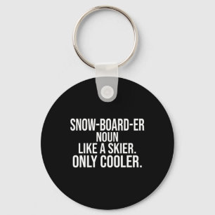 Snowboarder Definition Dictionary Funny Snowboardi Keychain