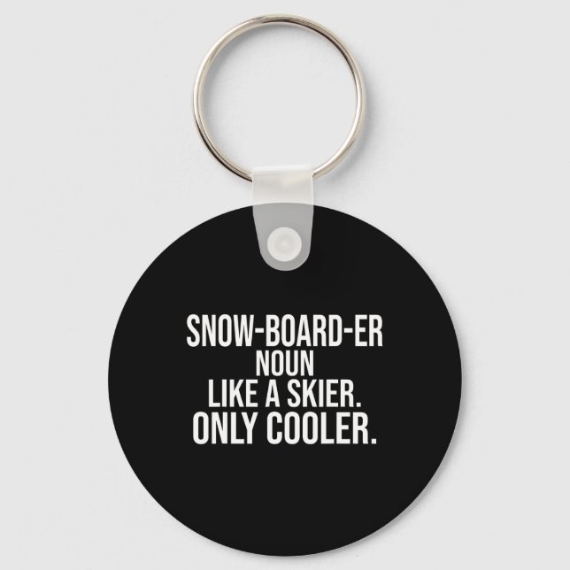 Snowboarder Definition Dictionary Funny Snowboardi Keychain (Front)