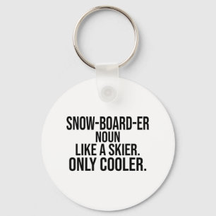 Snowboarder Definition Dictionary Funny Snowboardi Keychain