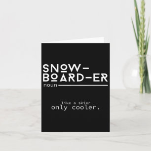 Snowboarder Definition Funny Snowboarding Winter S Card