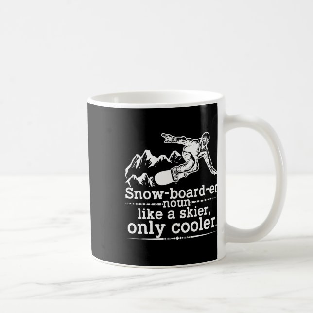 Snowboarder Definition Funny Snowboarding Winter S Coffee Mug (Right)