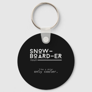 Snowboarder Definition Funny Snowboarding Winter S Keychain