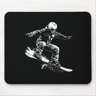 Snowboarder Drawing Snowboarding Slope 1  Mouse Pad