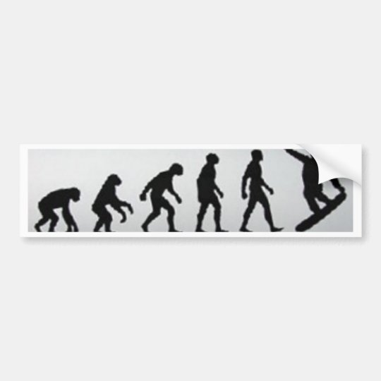 snowboarder evolution bumper sticker Zazzle.ca
