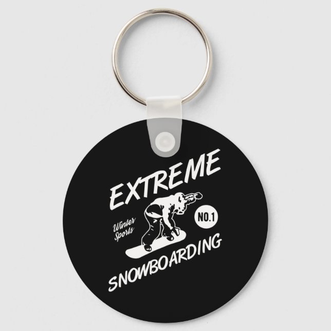 Snowboarder Extreme Snowboarding Winter Sports Sno Keychain (Front)