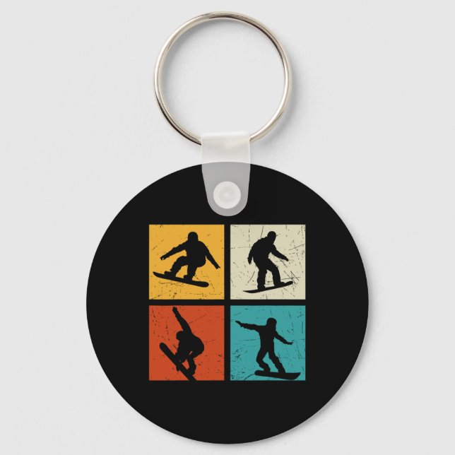 Snowboarder Free Style Snowboarding Snowboard Extr Keychain (Front)