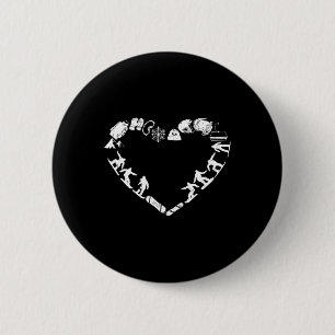 Snowboarder Freeriding Design. Ski Snowboard Snowb 2 Inch Round Button