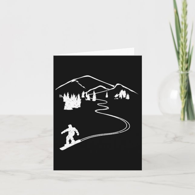 Snowboarder Freeriding Design Snowboard Apres Ski  Card (Front)