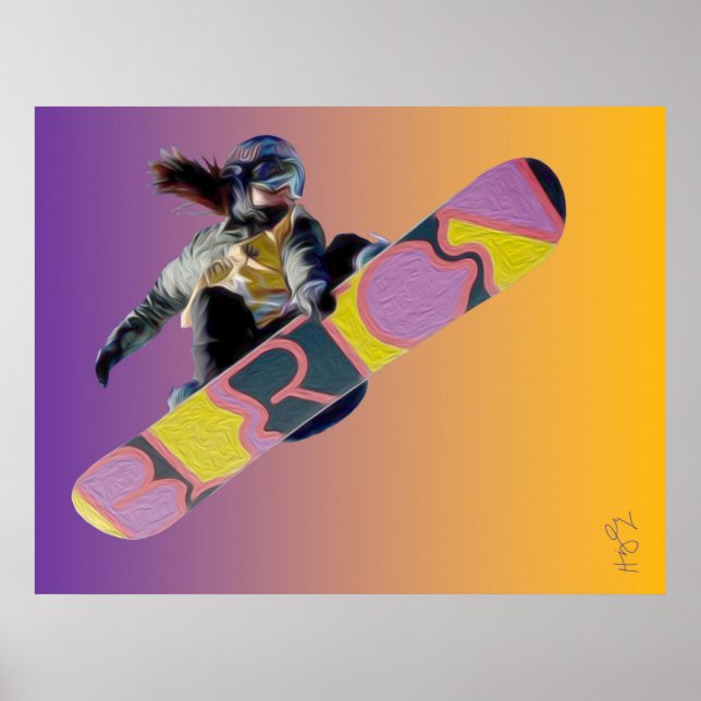 Snowboarder Girl Poster (Front)