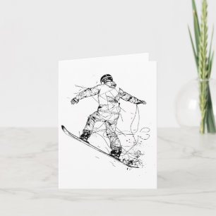Snowboarder Graphic Alpine Snowboarding Card