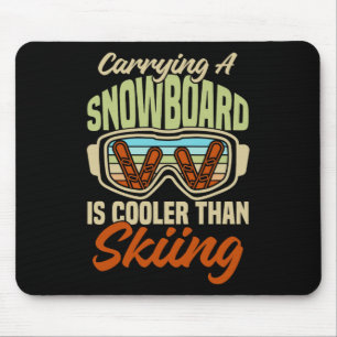 Snowboarder Helmet Gear Ski Slope Mountains Snowbo Mouse Pad