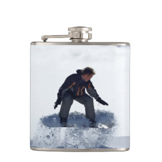 Snowboarder Hip Flask