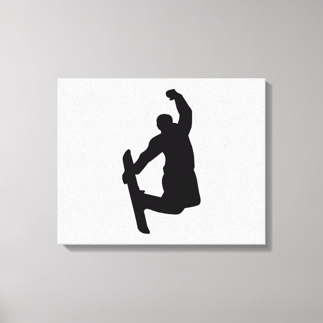 Snowboarder jump canvas print (Front)