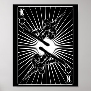 Snowboarder King Freestyle Mountains Snowboarding  Poster